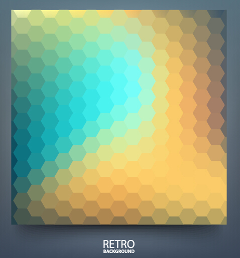 Geometric shapes mosaic background vector set 17