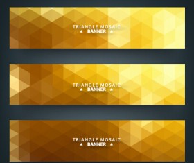 Geometric shapes mosaic vector banners 06