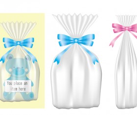 Gift package with ribbon vecor