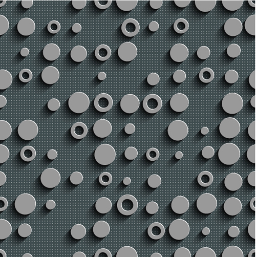 Gray plate perforated vector seamless pattern 12