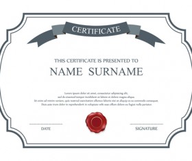 Gray styles certificates template vector material 02