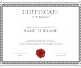 Gray styles certificates template vector material 04