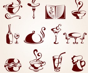 Hand drawn chocolate logos vector material 02