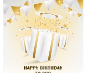 Happy Birthday gift card vector design