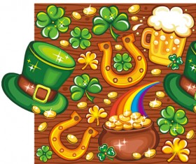 Happy St Patricks Day vector material set 05
