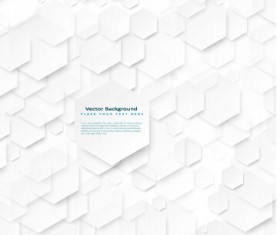 Hexagon paper art background vector 02