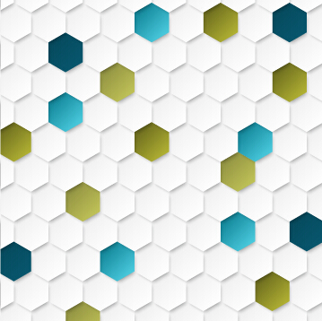 Hexagon paper art background vector 04