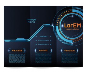 High tech styles brochure templates vector 01