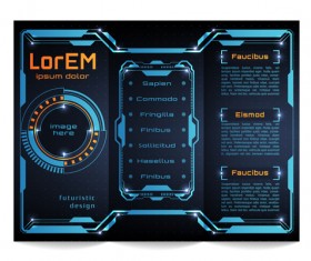 High tech styles brochure templates vector 02