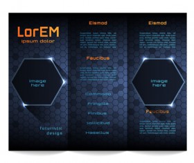 High tech styles brochure templates vector 05