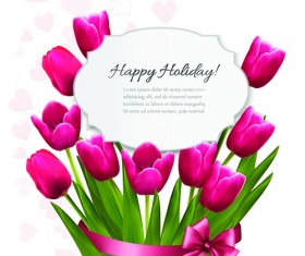 Holidays tulips creative background vectors 03