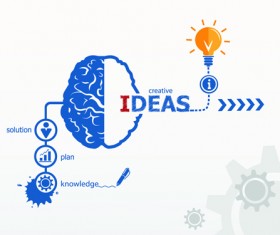 Idea structure infographic creative vector 01