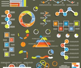 Infographic with diagrams elements design illustration vector 07
