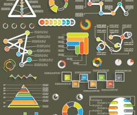 Infographic with diagrams elements design illustration vector 08