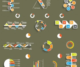 Infographic with diagrams elements design illustration vector 09