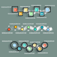Infographic with diagrams elements design illustration vector 10