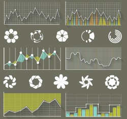 Infographic with diagrams elements design illustration vector 11