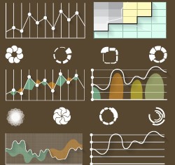 Infographic with diagrams elements design illustration vector 12