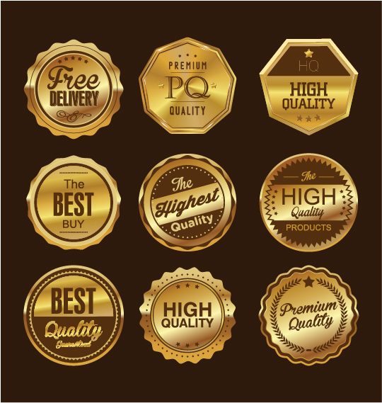 Luxury premium quality golden labels 03