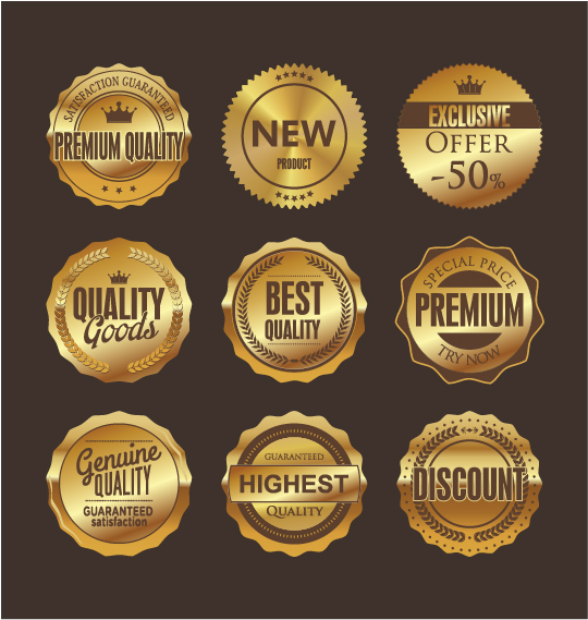 Luxury premium quality golden labels 04