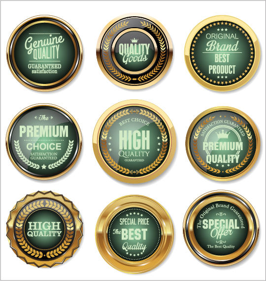 Luxury premium quality golden labels 05