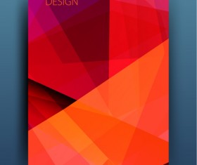 Magazine or brochure colored abstract cover vector 02