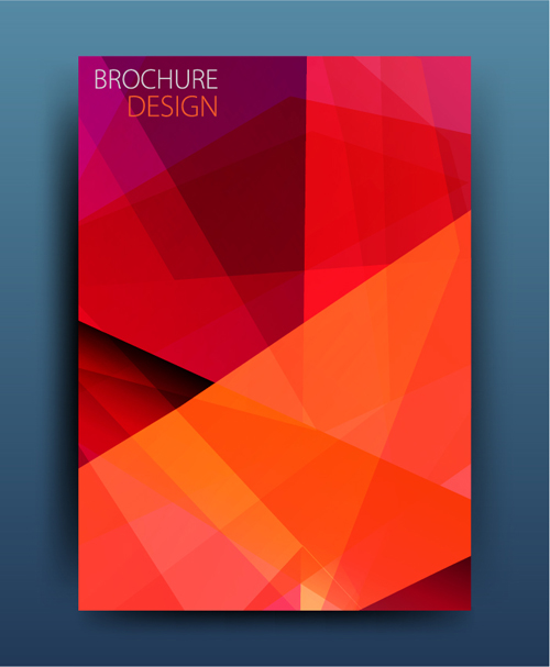 Magazine or brochure colored abstract cover vector 02