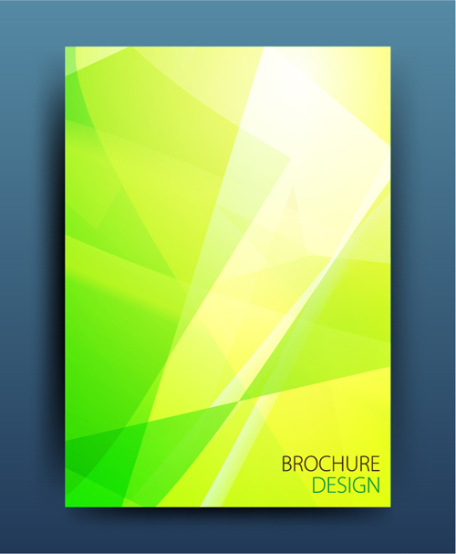 Magazine or brochure colored abstract cover vector 03