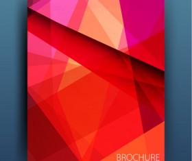 Magazine or brochure colored abstract cover vector 04