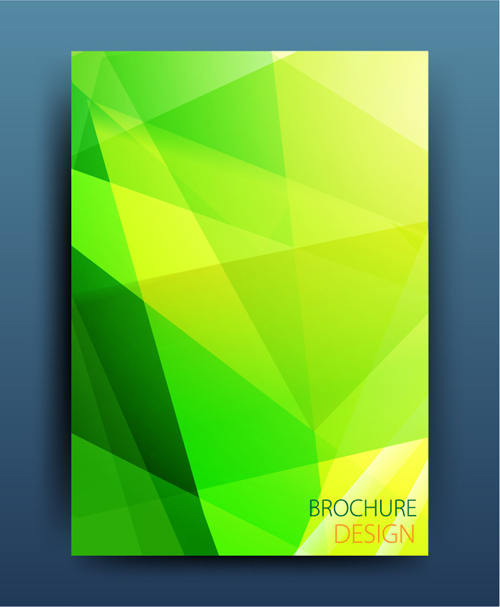 Magazine or brochure colored abstract cover vector 05