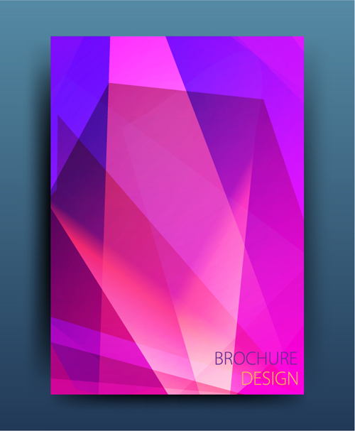 Magazine or brochure colored abstract cover vector 07