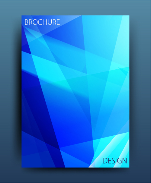 Magazine or brochure colored abstract cover vector 08