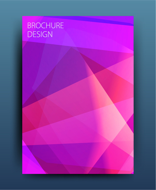 Magazine or brochure colored abstract cover vector 09