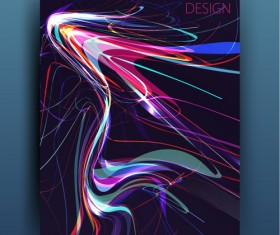 Magazine or brochure colored abstract cover vector 11