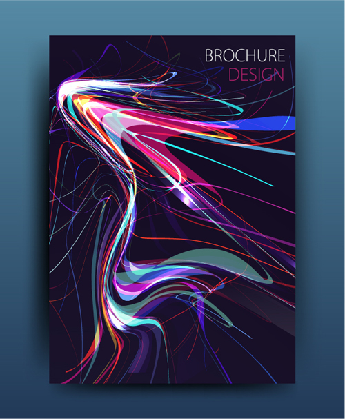 Magazine or brochure colored abstract  cover  vector 11 free 