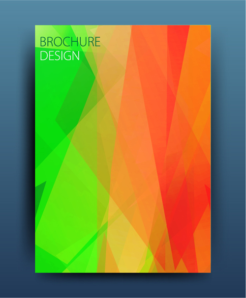 Magazine or brochure colored abstract cover vector 13