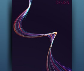 Magazine or brochure colored abstract cover vector 14