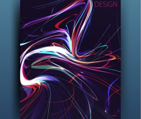 Magazine or brochure colored abstract cover vector 15