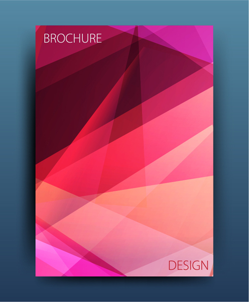 Magazine or brochure colored abstract cover vector 16