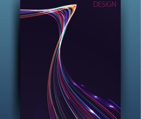 Magazine or brochure colored abstract cover vector 17