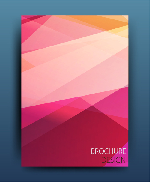 Magazine or brochure colored abstract cover vector 18