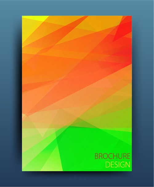 Magazine or brochure colored abstract cover vector 20