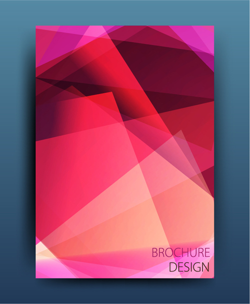 Magazine or brochure colored abstract cover vector 21