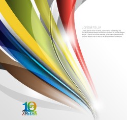 Modern background wavy vector 01