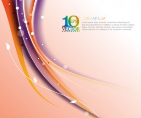 Modern background wavy vector 04