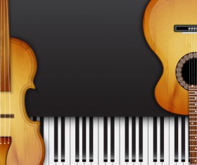 Modern musical Instruments backgrounds vector 04