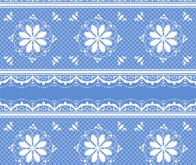 Old lace ornate background vector 01