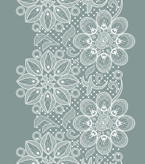 Old lace ornate background vector 04