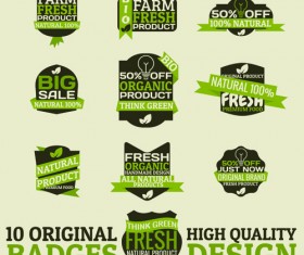 Original design badges with labels vector 05