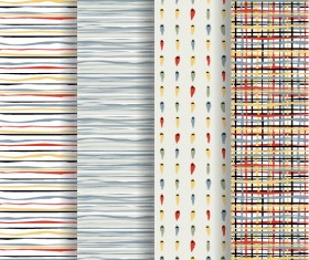 Ornaments floral pattern seamless set vector 09